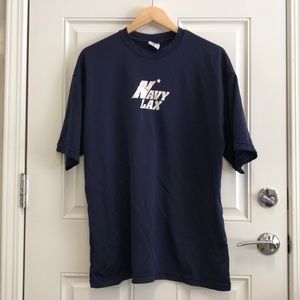 Navy LAX athletic shirt Wounded Warrior • Size XL